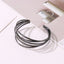 New Fashion Geometric Open Metal Cross Statement Bracelet Wholesale