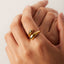 New Fashion Simple Style Gold-plated Stainless Steel Chunky Ring
