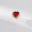 New Fashion Alloy Heart-shaped Ring with Colorful Diamond Accents
