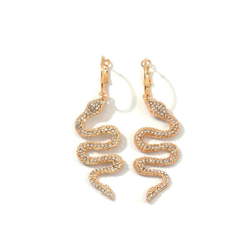 New Fashion Snake-shaped Diamond Earrings NHNZ157521