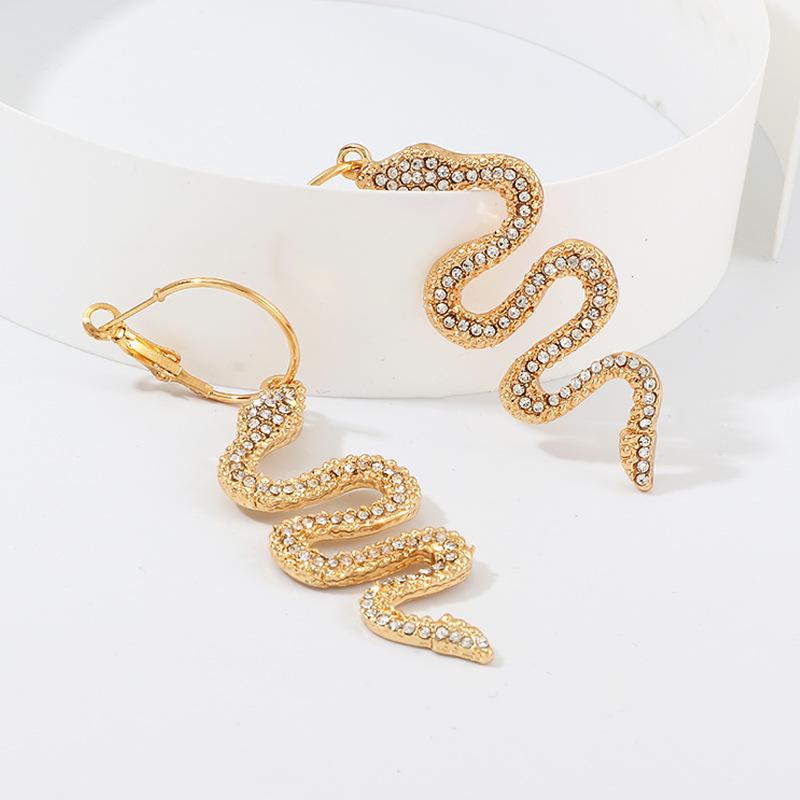 New Fashion Snake-shaped Diamond Earrings NHNZ157521