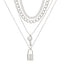 New Fashion Style Creative Key Lock Pendant Four-layer Necklace