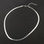 New Flat Snake Bone Chain Bare Chain Simple Silver Collar Short Clavicle Blade Chain Men And Women Jewelry