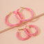 Geometric Circle Diamond Stud Earrings in Pastel Colors
