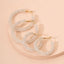 Geometric Circle Diamond Stud Earrings in Pastel Colors