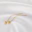 Heart-Shaped Tassel Titanium Steel Earrings with S925 Silver Needle