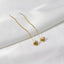 Heart-Shaped Tassel Titanium Steel Earrings with S925 Silver Needle