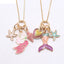 New Mermaid Pendant Alloy Pendant Box Chain Children Necklace