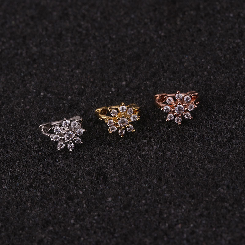 Mini Zircon Flower Cartilage Earrings