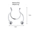New Nasal Septum Nose Ring Fake Horseshoe Ring Antlers Nose Nail Piercing Jewelry