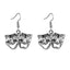 New Personality Dark Retro Style Heart-shaped Rose Skull Butterfly Earrings