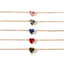 New Products Simple Alloy Chain Crystal Necklace Color Fashion Heart-shaped Zircon Clavicle Chain