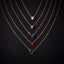 New Products Simple Alloy Chain Crystal Necklace Color Fashion Heart-shaped Zircon Clavicle Chain