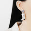 New Punk Exaggerated Martin Boots Earrings with Alloy Rhinestone Inlay