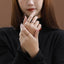 S925 Sterling Silver Colorful Zircon Open Ring for Women