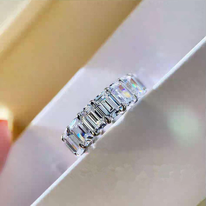 New Elegant Oval Zircon Adjustable Ring - Platinum Plated Statement Jewelry for Women