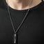 Simple Stainless Steel Pillar Pendant Couple Necklace Chain
