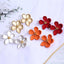 New Spray Paint Geometric Three-dimensional Flower Earrings Female Korean Simple Alloy Girl Heart Earrings Wholesale