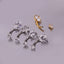 New Stainless Steel Piercing Jewelry Inner Teeth Zircon Belly Nail Belly Button Ring