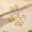 18K Gold Plated Stainless Steel Hollow Circle Pendant Earrings for Women