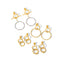 18K Gold Plated Stainless Steel Hollow Circle Pendant Earrings for Women