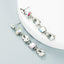 New Style Drop-shaped Glass Diamond Tassel Earrings