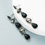 New Style Drop-shaped Glass Diamond Tassel Earrings