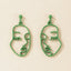 New Style Hollow Angel Face Link Long Pendent  Alloy Earrings