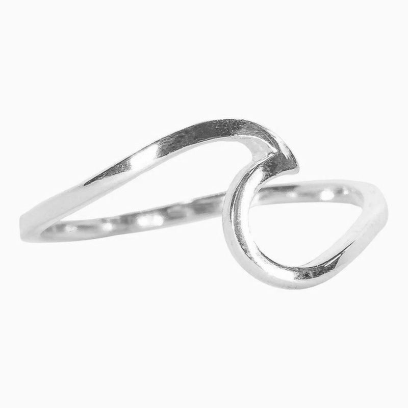 New Wave Minimalist Titanium Steel and Silver Plated Ring for Men and Women