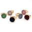Imitation Natural Stone Adjustable Resin Ring - Round Irregular Design
