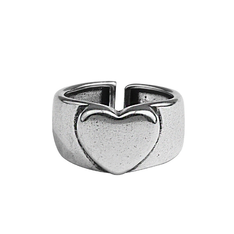 Niche Simple Three-dimensional Peach Heart Thick Index Finger Ring Wholesale