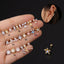 Fashion Screw Ball Inlaid Zircon Stainless Steel Stud Earrings Single