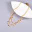 Fashion Water Drop Shape Disc Titanium Steel Necklace