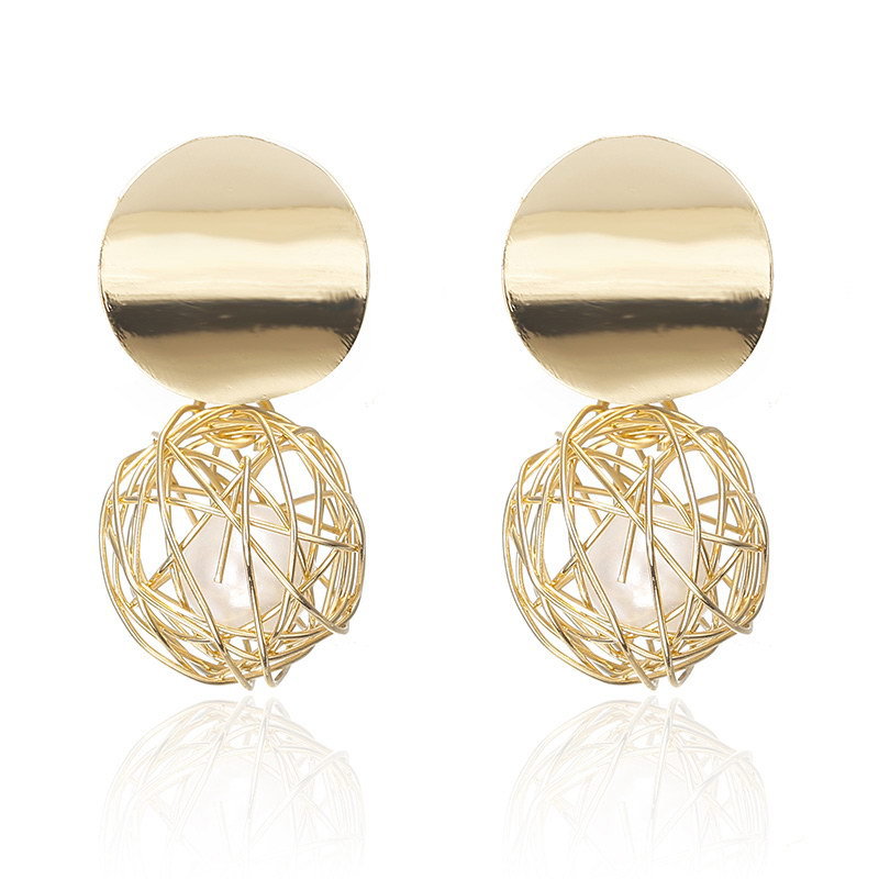 Jewelry Trendy Alloy Diamond-studded Large Earrings