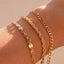 Stainless Steel Twist Chain Bracelet - 4mm Gold Hip Hop Punk Style Fashion Jewelry