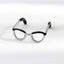 Novelty Mini Glasses Adjustable Open Metal Rings for Women