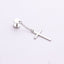 Popular Stainless Steel Cross Ear Buckle Casting Feather Earrings