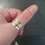 Retro Color Block Heart Spinner Alloy Plating Women's Ring
