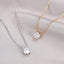 Retro Titanium Steel Rhinestone Pendant Necklace - Elegant Minimalist Design for Women