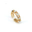 Retro Geometric Evil Eye Gold Plated Open Ring