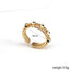 Retro Geometric Evil Eye Gold Plated Open Ring