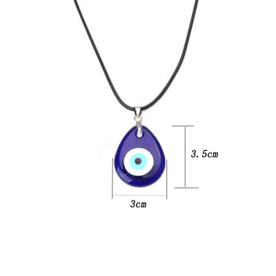 Retro Devil'S Eye Water Droplets Glass Unisex Pendant Necklace 1 Piece