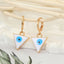 Retro Ethnic Style Color Dripping Oil Triangle Heart Eye Earrings