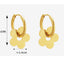 Retro Petal Stainless Steel Earrings