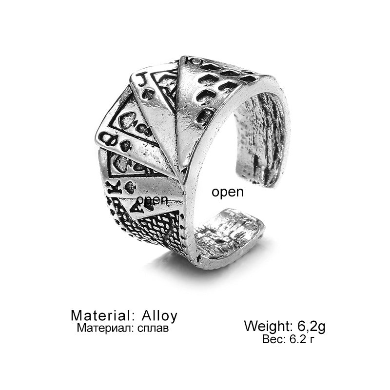 Retro Geometric Alloy Plated Unisex Punk Knuckle Ring