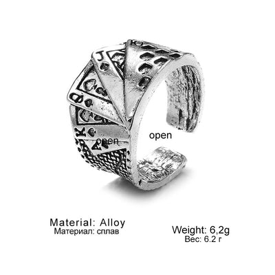 Retro Geometric Alloy Plated Unisex Punk Knuckle Ring