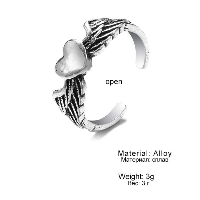 Retro Geometric Alloy Plated Unisex Punk Knuckle Ring