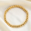 Retro Geometric Titanium Steel Beaded Elastic Bracelet for Women