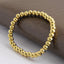 Retro Geometric Titanium Steel Beaded Elastic Bracelet for Women