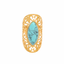 Retro Oval Gemstone Adjustable Alloy Ring for Women